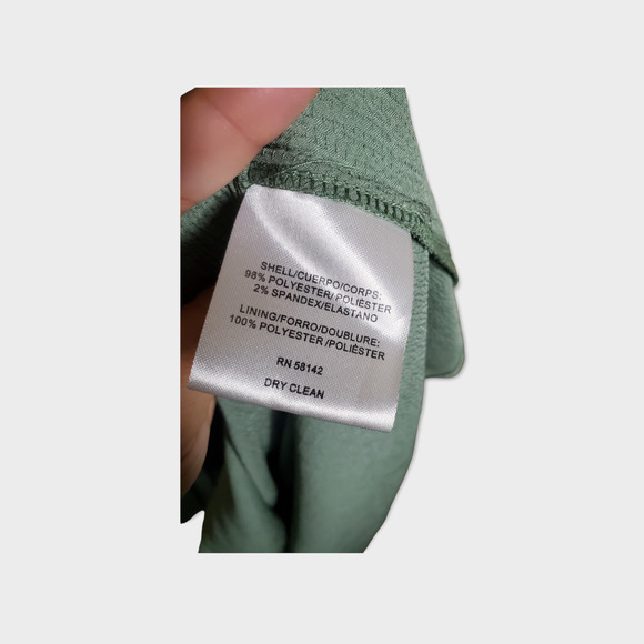 Gal Meets Glam Torey Ruffle Satin Maxi Dress Sage Green Button Down Women's 6 - Picture 7 of 8